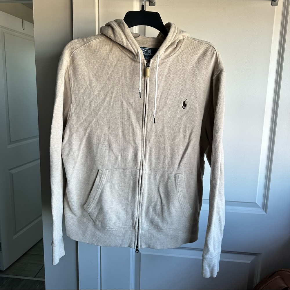 Polo Cream Hoodie Large